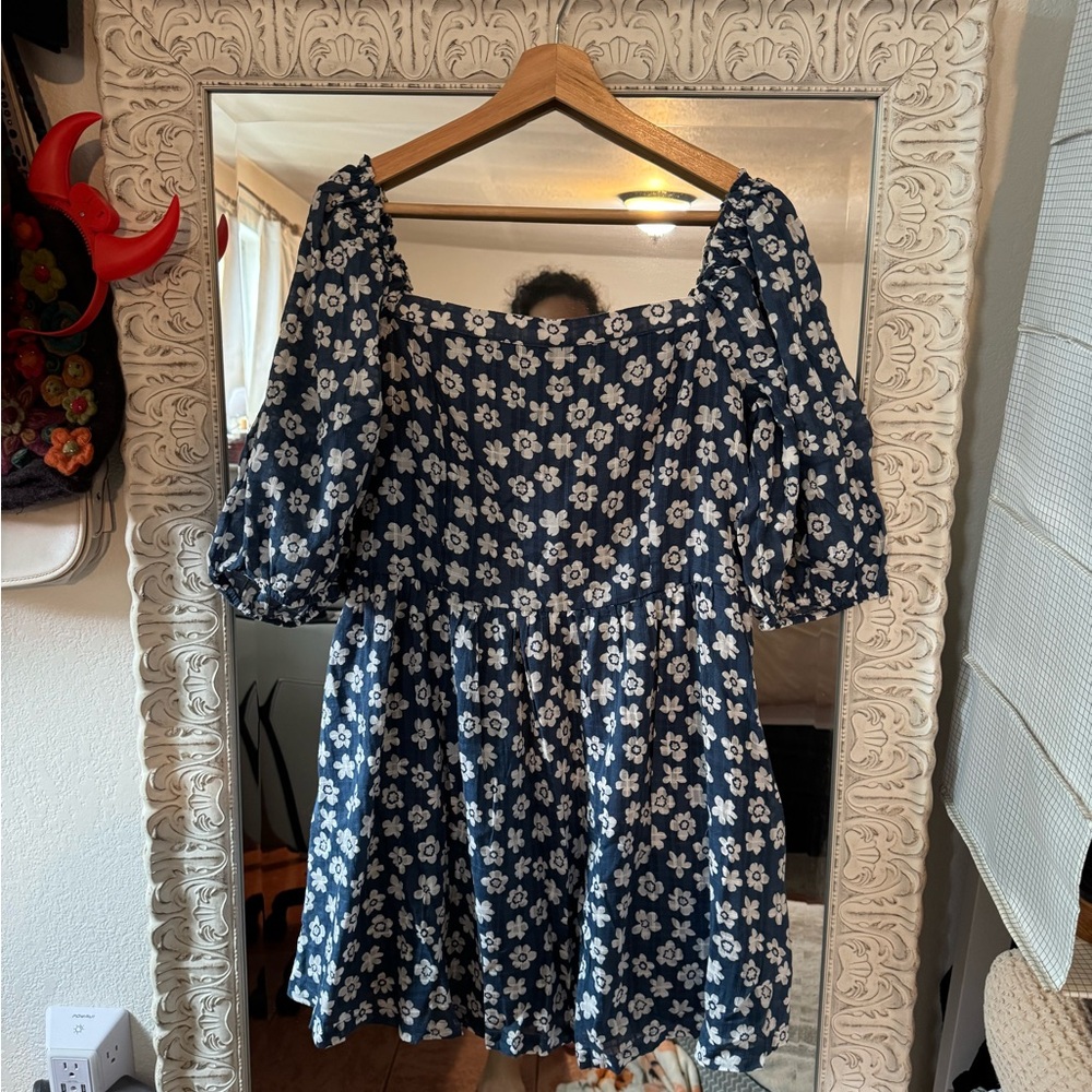American Eagle Outfitters Blue Floral Dress